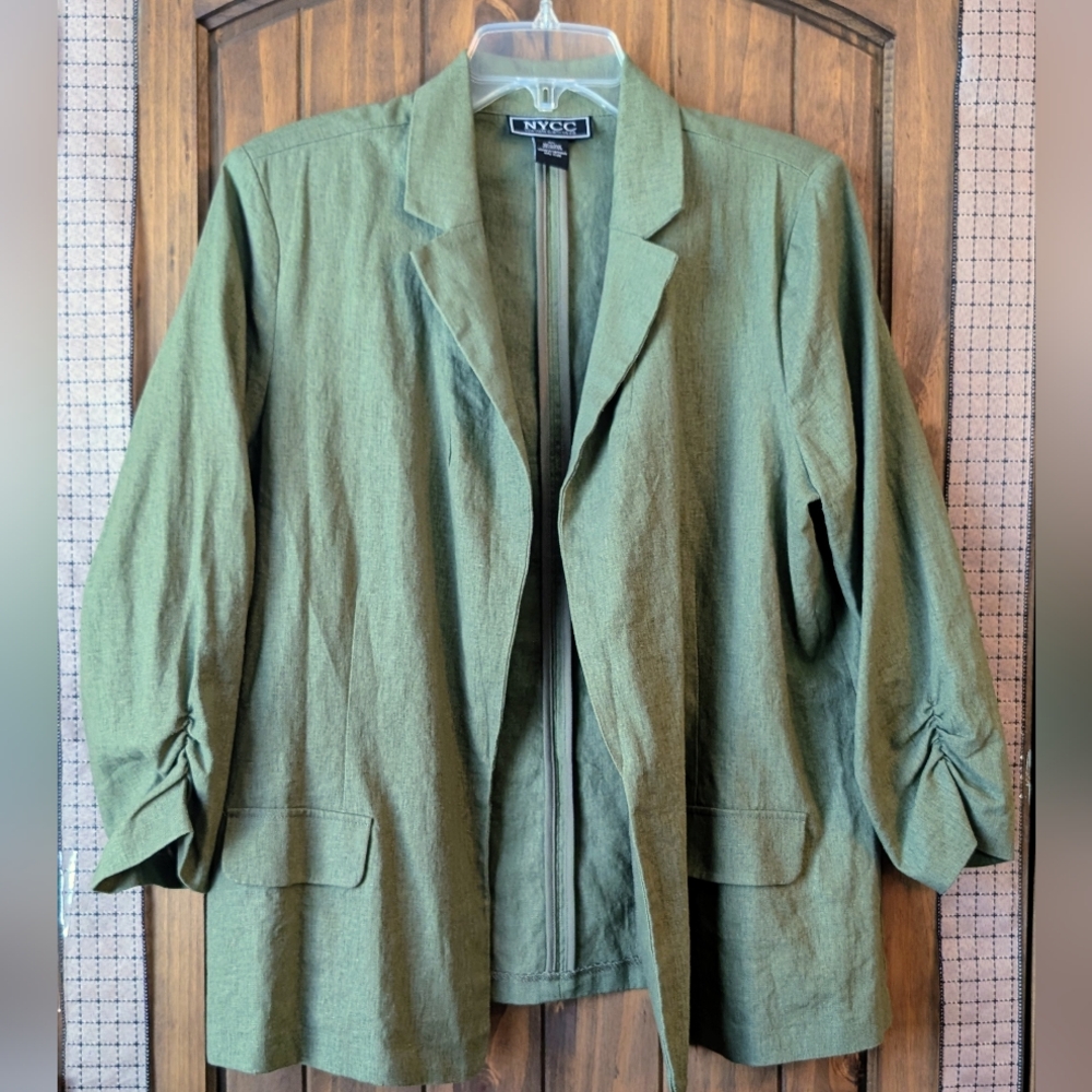 NYCC Women's Olive Green Blazer Jacket- XL